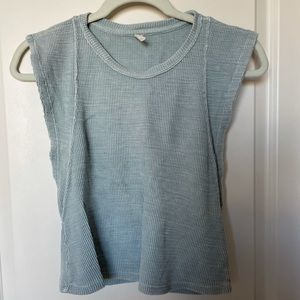 Free People Movement size xs blue textured tank top